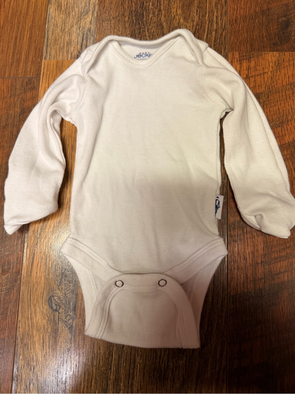 Jockey Cream Long-Sleeve Baby One-Piece Bodysuit